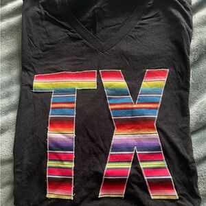 Bella Canvas Black Tee with Multicolor TX Design